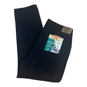 Vintage Route 66 Jeans Black Straight Leg Regular Cotton Denim 5 Pocket 40W 30L